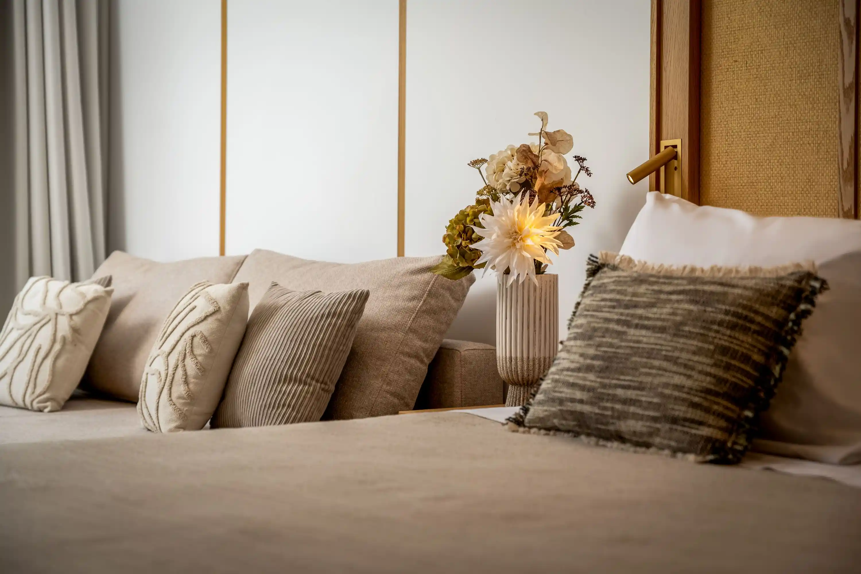 Suite detail with warm materials