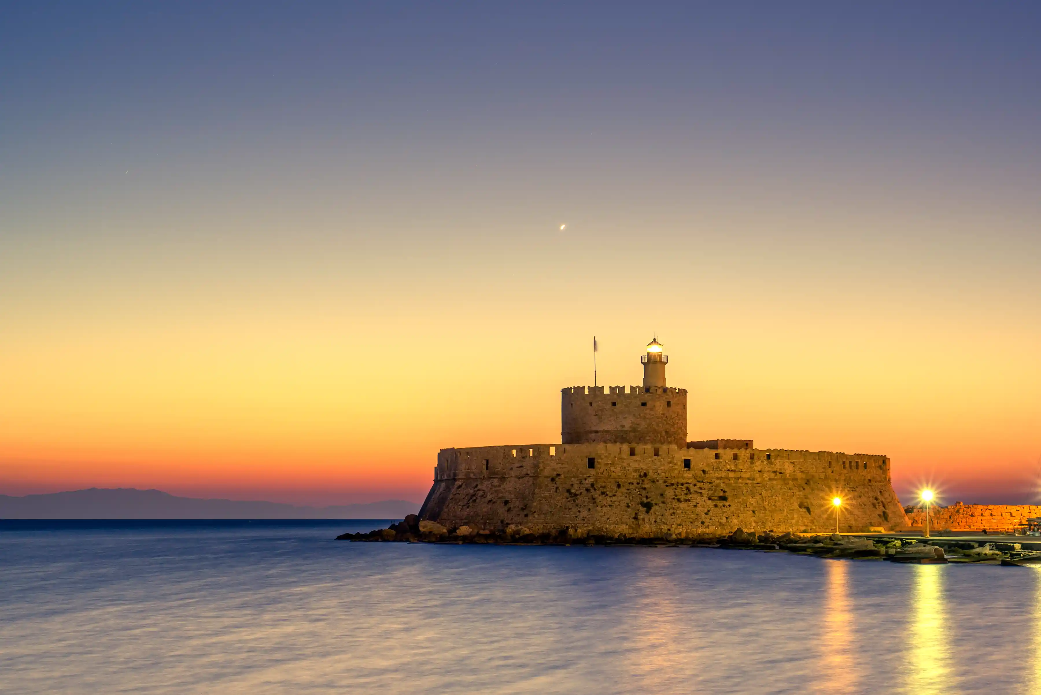 Walking in Rhodes during golden hour