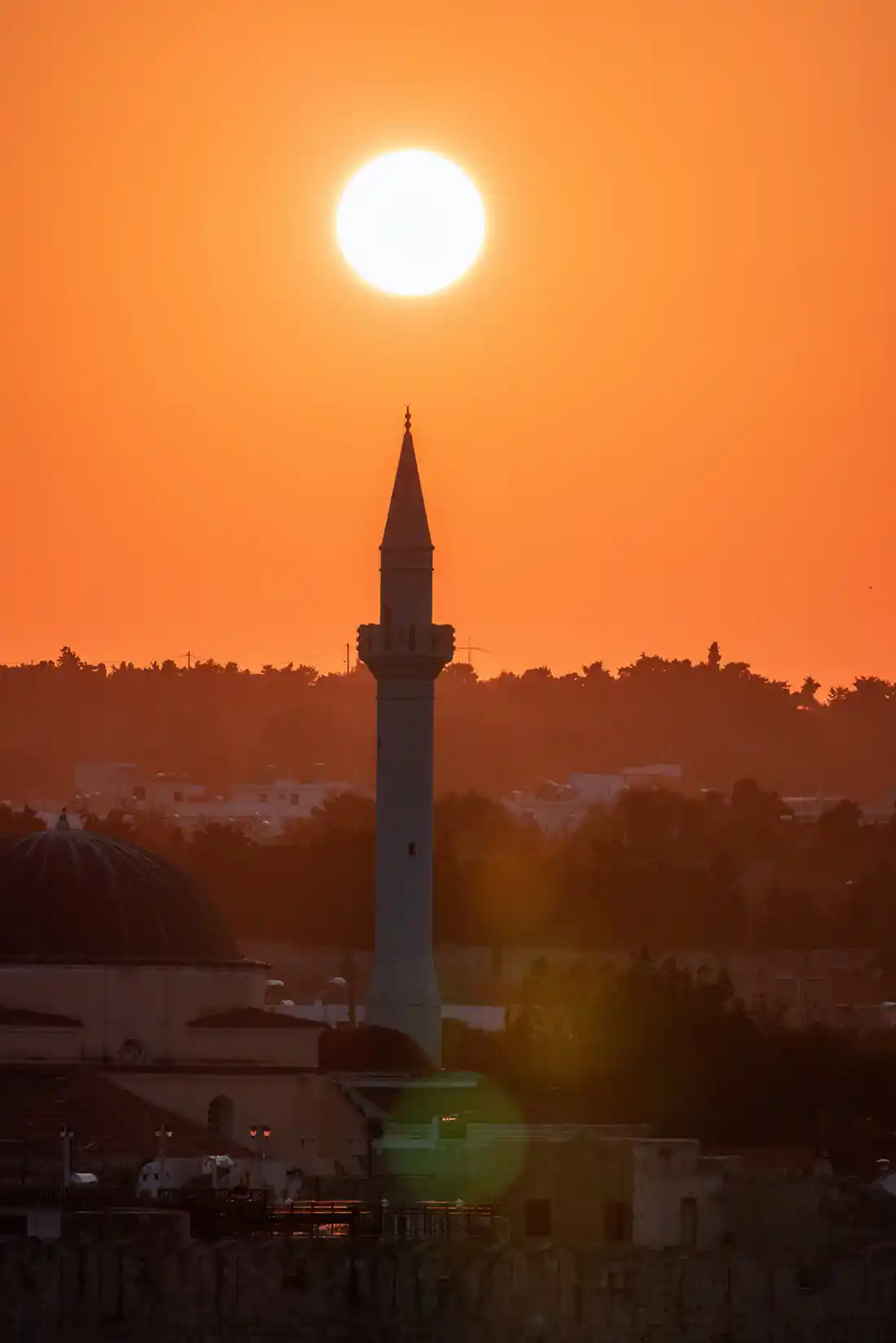 Mosque in the city on the Mediterranean Sea, Rhodes