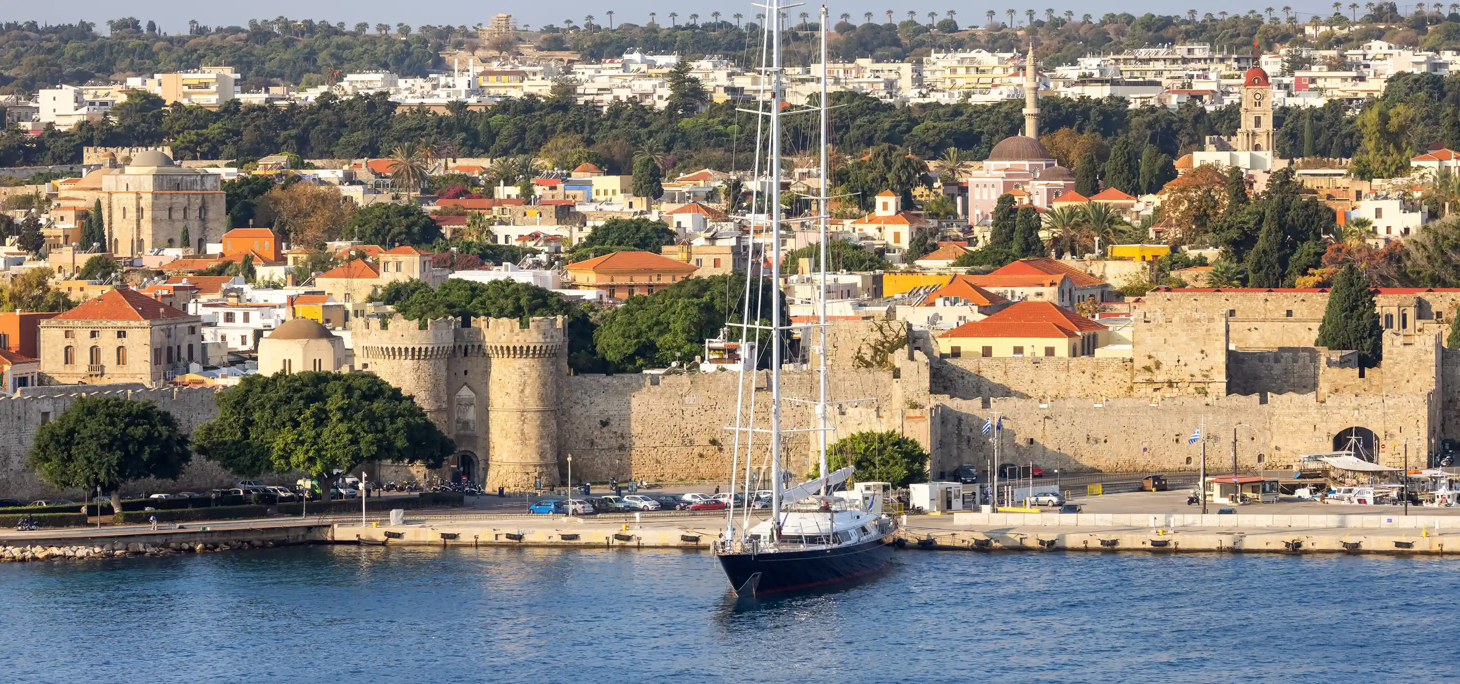 View over Rhodes town